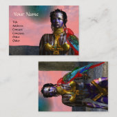 ノラサイバーウォリアー，ピンク，赤，金ゴールド黄 名刺 (正面/裏面)