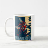 ノラピアノ猫- Posterized コーヒーマグカップ (左)