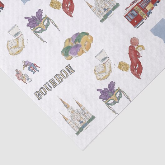 ノラルイジアナをテーマにしたマルディグラ 薄葉紙 (詳細)