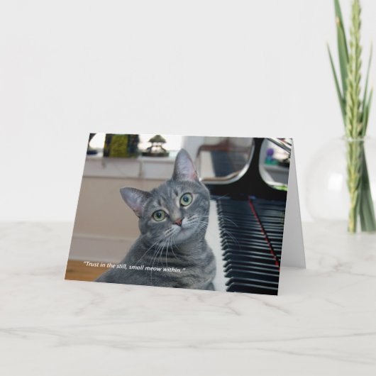 ノラ引用文7"x5"折り畳みグリーティングカード カード (正面)