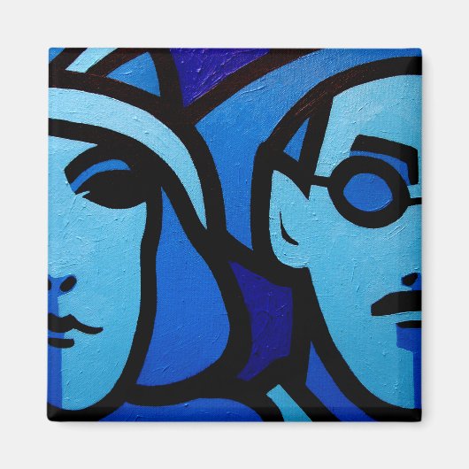 ノラ・バーナクルとジェームス・ジョイス マグネット (正面)