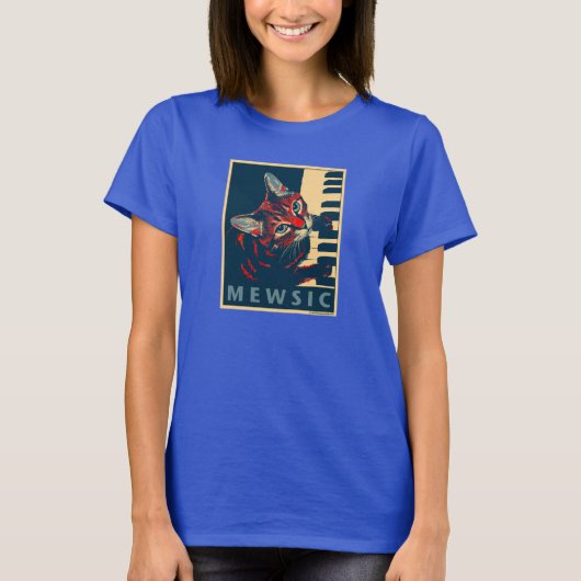 ノラ#003 (Mewsic -暗闇) Tシャツ (正面)