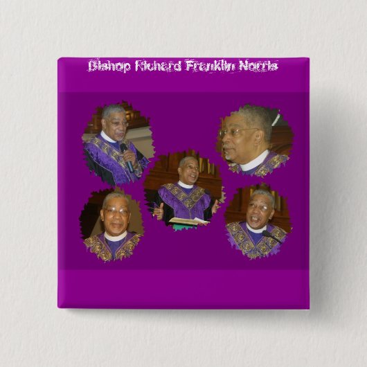 ノリス司教2A、リチャード・フランクリン・ノリス司教 缶バッジ (正面)
