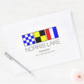 ノリス湖テネシー航海の州旗 楕円形シール (封筒)