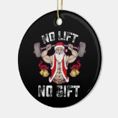 ノリフトノギフトサンタジムトレーニングフィットネスクリスマ セラミックオーナメント (左)