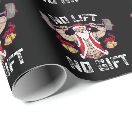 ノリフトノギフトサンタジムトレーニングフィットネスクリスマ ラッピングペーパー (ロールコーナー)