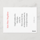 ノリメタンジェール祈りの言葉カード ポストカード (裏面)