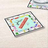 ノリン湖コースター スクエアペーパーコースター (アングル)