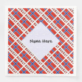 ノルウェーおよびノルウェー国旗のタイルパーソナライズされた張 (正面)