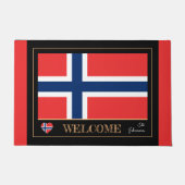 ノルウェーおよびノルウェー国旗のハウスマット/スポーツウェルカム ドアマット (正面)