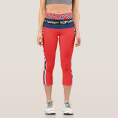 ノルウェーおよびノルウェー国旗ファッション、フィットネス、スポーツ カプリレギンス (正面)