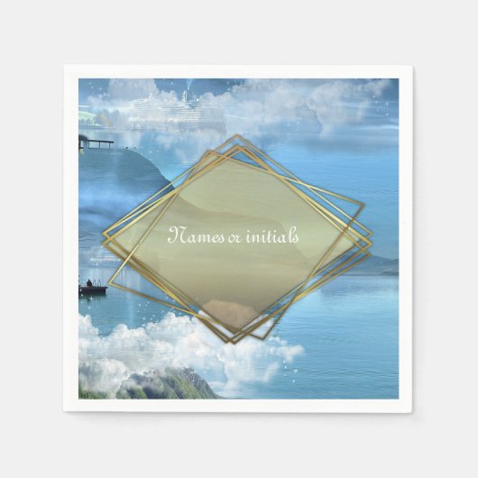 ノルウェーお祝い スタンダードカクテルナプキン (正面)