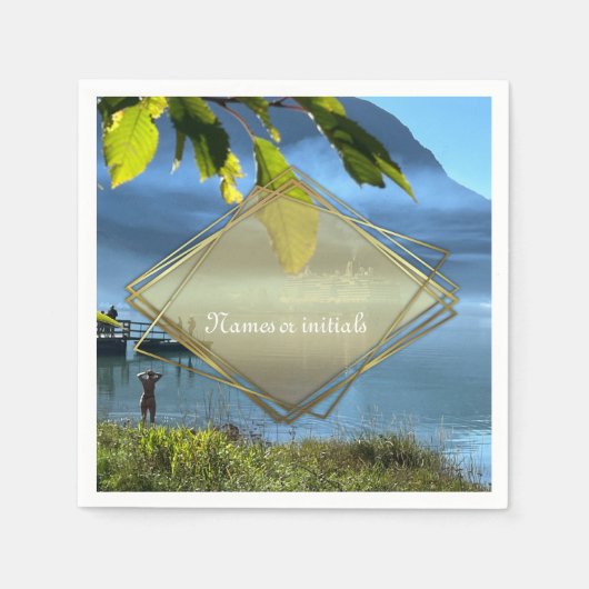 ノルウェーお祝い スタンダードカクテルナプキン (正面)