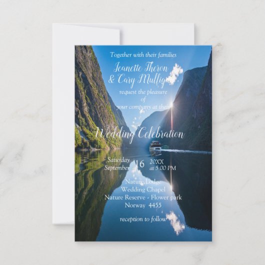 ノルウェーお祝い 出欠カード (正面)