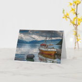 ノルウェーからの挨拶 カード (黄色い花)