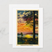 ノルウェーからの挨拶,ミシガン州 – ヴィンテージはがき ポストカード (正面/裏面)