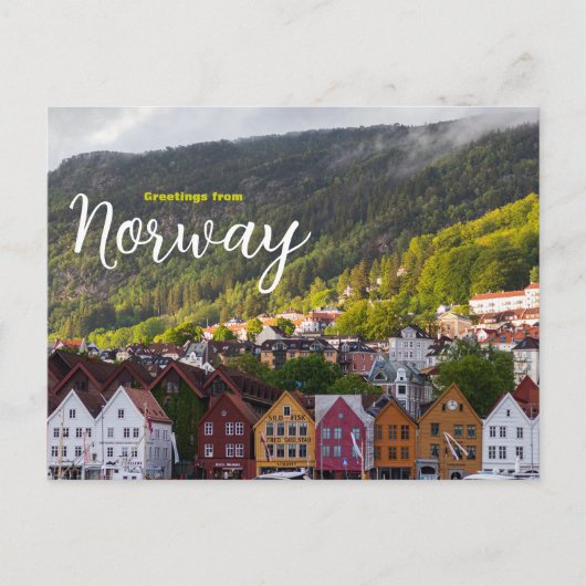 ノルウェーからの挨拶 風景 旅行 ポストカード (正面)