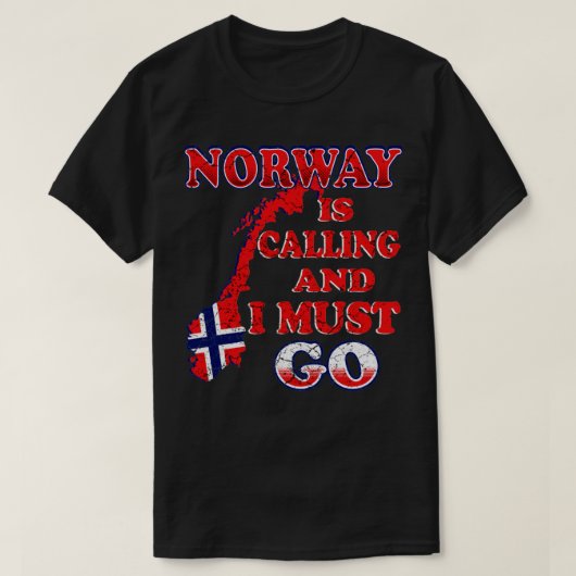 ノルウェーからの電話 Tシャツ (デザイン正面)