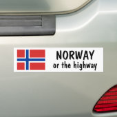 ノルウェーかハイウェー バンパーステッカー (車上)