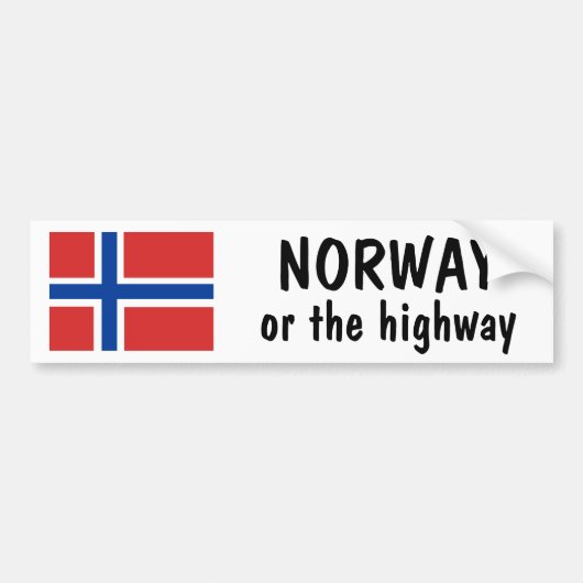 ノルウェーかハイウェー バンパーステッカー (正面)