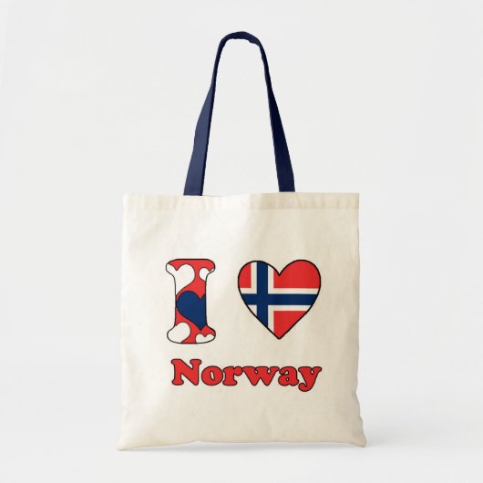 ノルウェーが大好き トートバッグ (正面)