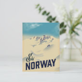 ノルウェーでスキー ポストカード (スタンド正面)