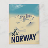 ノルウェーでスキー ポストカード (正面)