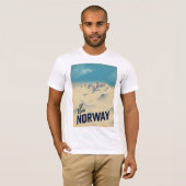 ノルウェーでスキー Tシャツ (正面フル)