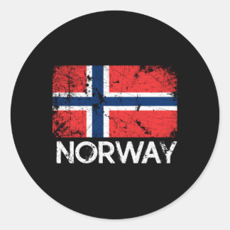 ノルウェーで作られたノルウェー国旗 ラウンドシール