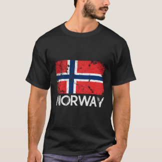 ノルウェーで作られたノルウェー国旗 Tシャツ