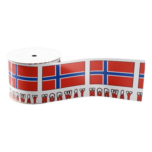 ノルウェーとノルウェーの国旗 グログランリボン (リール)