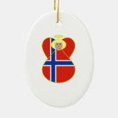 ノルウェーとノルウェーの国旗 セラミックオーナメント (裏面)