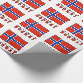 ノルウェーとノルウェーの国旗 ラッピングペーパー (角)
