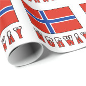 ノルウェーとノルウェーの国旗 ラッピングペーパー (ロールコーナー)