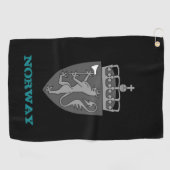 ノルウェーとノルウェーの紋章/旗 ゴルフタオル (横)