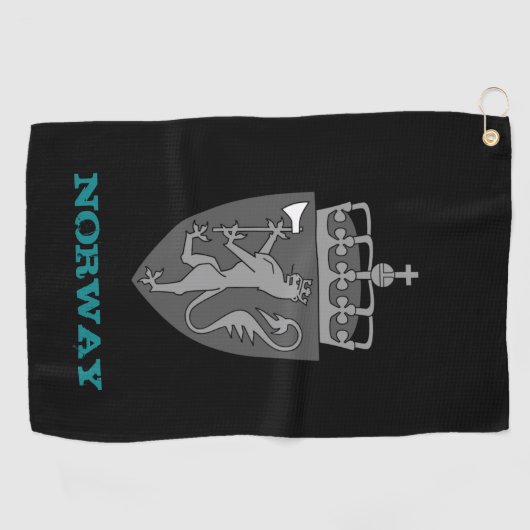 ノルウェーとノルウェーの紋章/旗 ゴルフタオル (横)