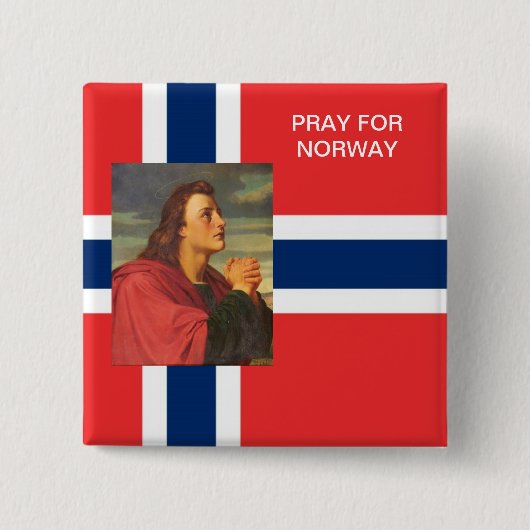 ノルウェーに祈りを 缶バッジ (正面)
