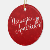 ノルウェーのアメリカのハートの旗の休日の装飾 セラミックオーナメント (左)