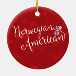 ノルウェーのアメリカのハートの旗の休日の装飾 セラミックオーナメント