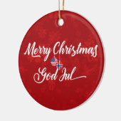 ノルウェーのアメリカのバイリンガルホリデーの装飾 セラミックオーナメント (左)