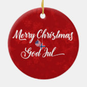 ノルウェーのアメリカのバイリンガルホリデーの装飾 セラミックオーナメント (裏面)