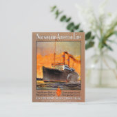 ノルウェーのアメリカのラインヴィンテージ旅行ポスター ポストカード (スタンド正面)