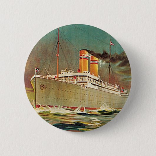 ノルウェーのアメリカライン 缶バッジ (正面)