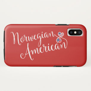 ノルウェーのアメリカ人によって編まれるハートの携帯電話の箱 iPhone X ケース