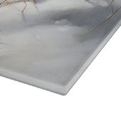 ノルウェーのエルクハウンドがそれを雪のクリスマスに許す カッティングボード (角)