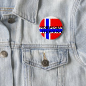 ノルウェーのエルクハウンドの名前 ノルウェーの旗 缶バッジ (インサイチュ)