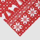 ノルウェーのエルクハウンドはクリスマスパターンのシルエットを描きます 薄葉紙 (詳細)