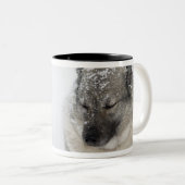 ノルウェーのエルクハウンド ツートーンマグカップ (正面右)