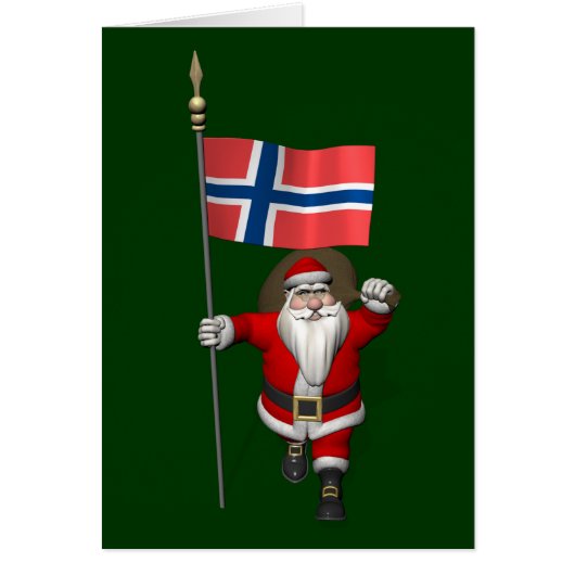 ノルウェーのエンサインを持つ甘いサンタクロース (正面)