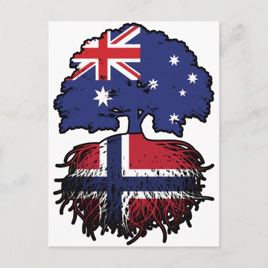 ノルウェーのオーストラリアの木の根 ポストカード (正面)